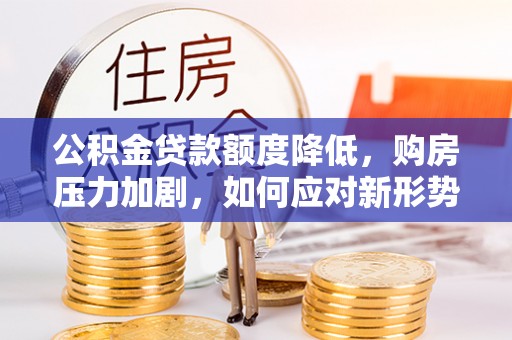 梓官公积金贷款额度降低，购房压力加剧，如何应对新形势？