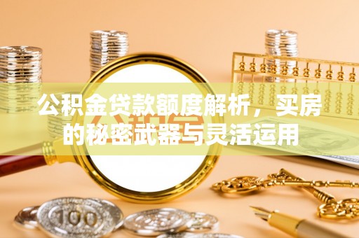 梓官公积金贷款额度解析，买房的秘密武器与灵活运用