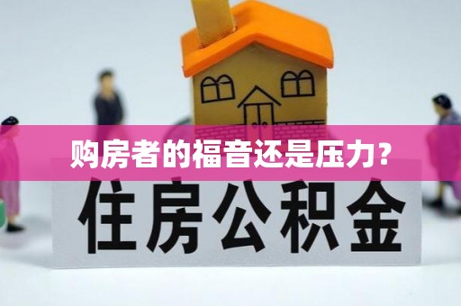 梓官购房者的福音还是压力？