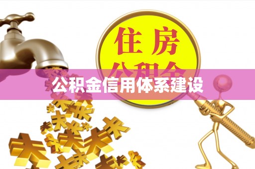 梓官公积金信用体系建设
