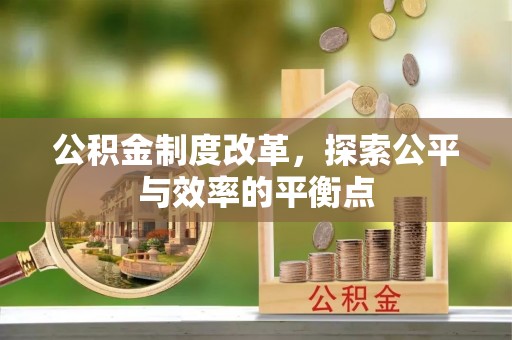 梓官公积金制度改革，探索公平与效率的平衡点