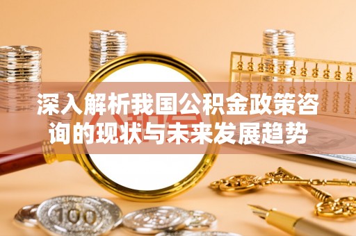 梓官深入解析我国公积金政策咨询的现状与未来发展趋势