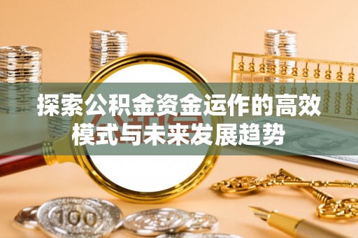 梓官探索公积金资金运作的高效模式与未来发展趋势