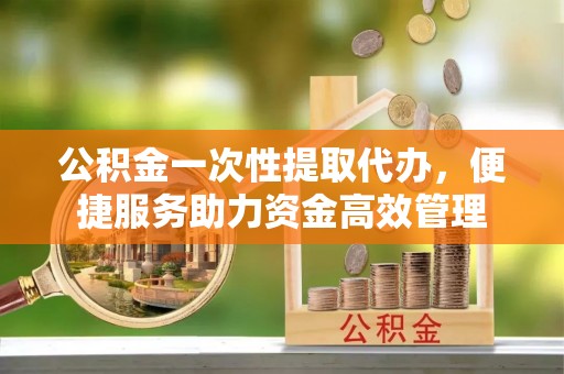 梓官公积金一次性提取代办，便捷服务助力资金高效管理