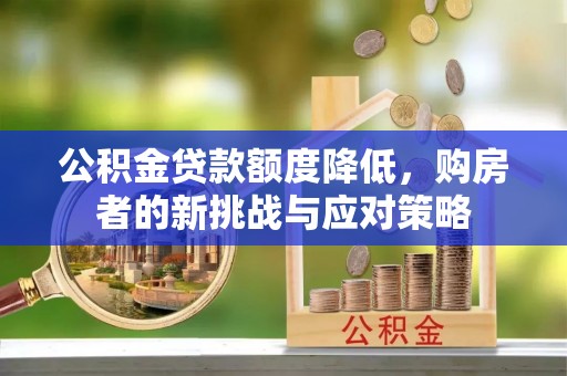 梓官公积金贷款额度降低，购房者的新挑战与应对策略